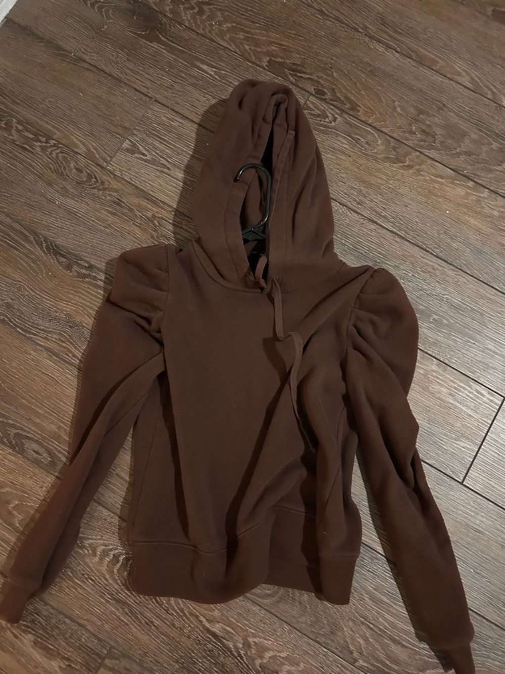 Express skimming puff sleeve hoodie